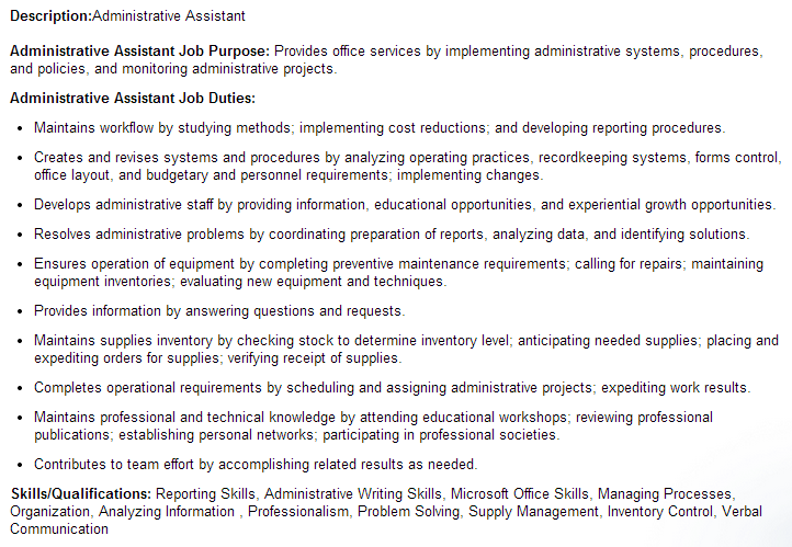 boring job description